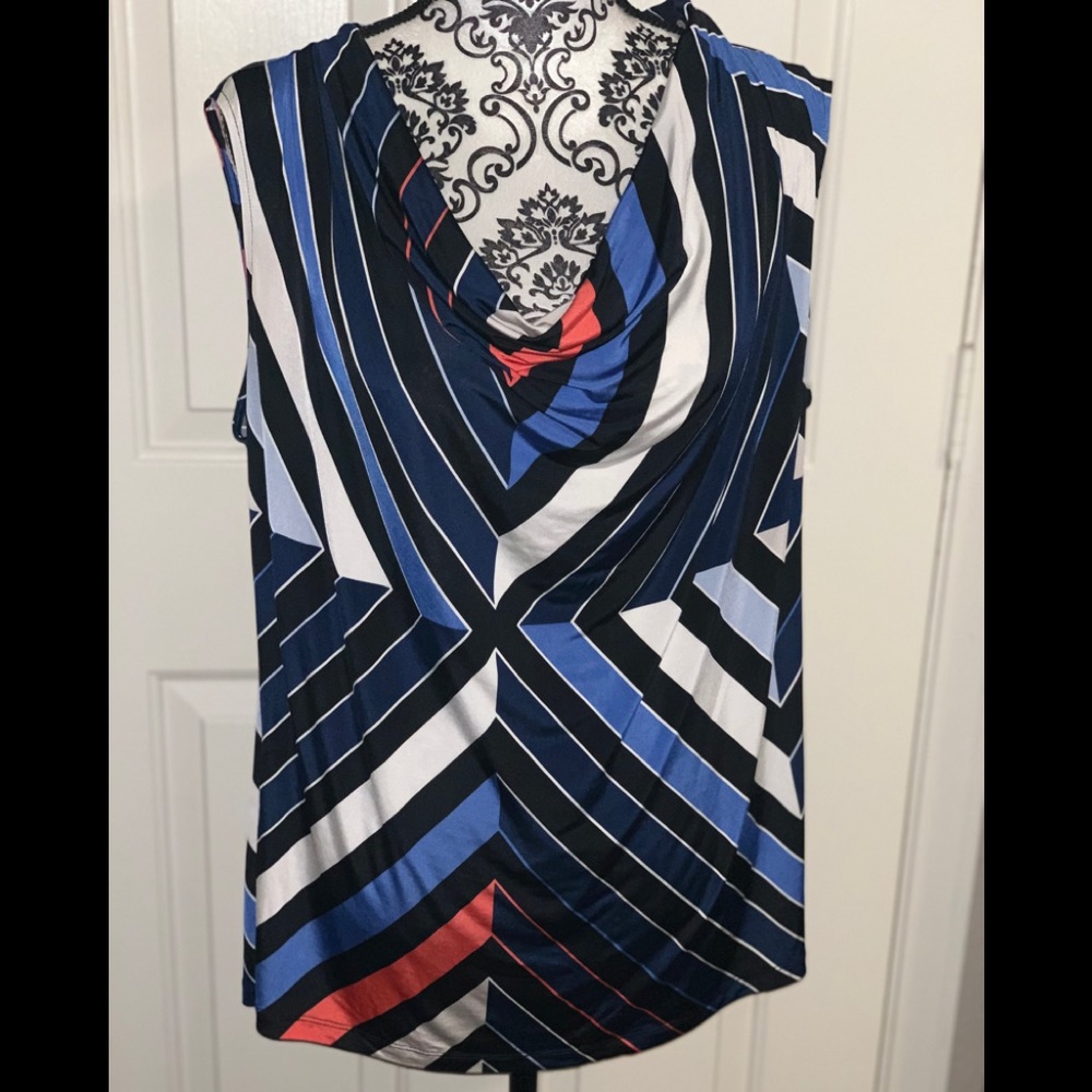 Worthington Sleeveless draped top blouse